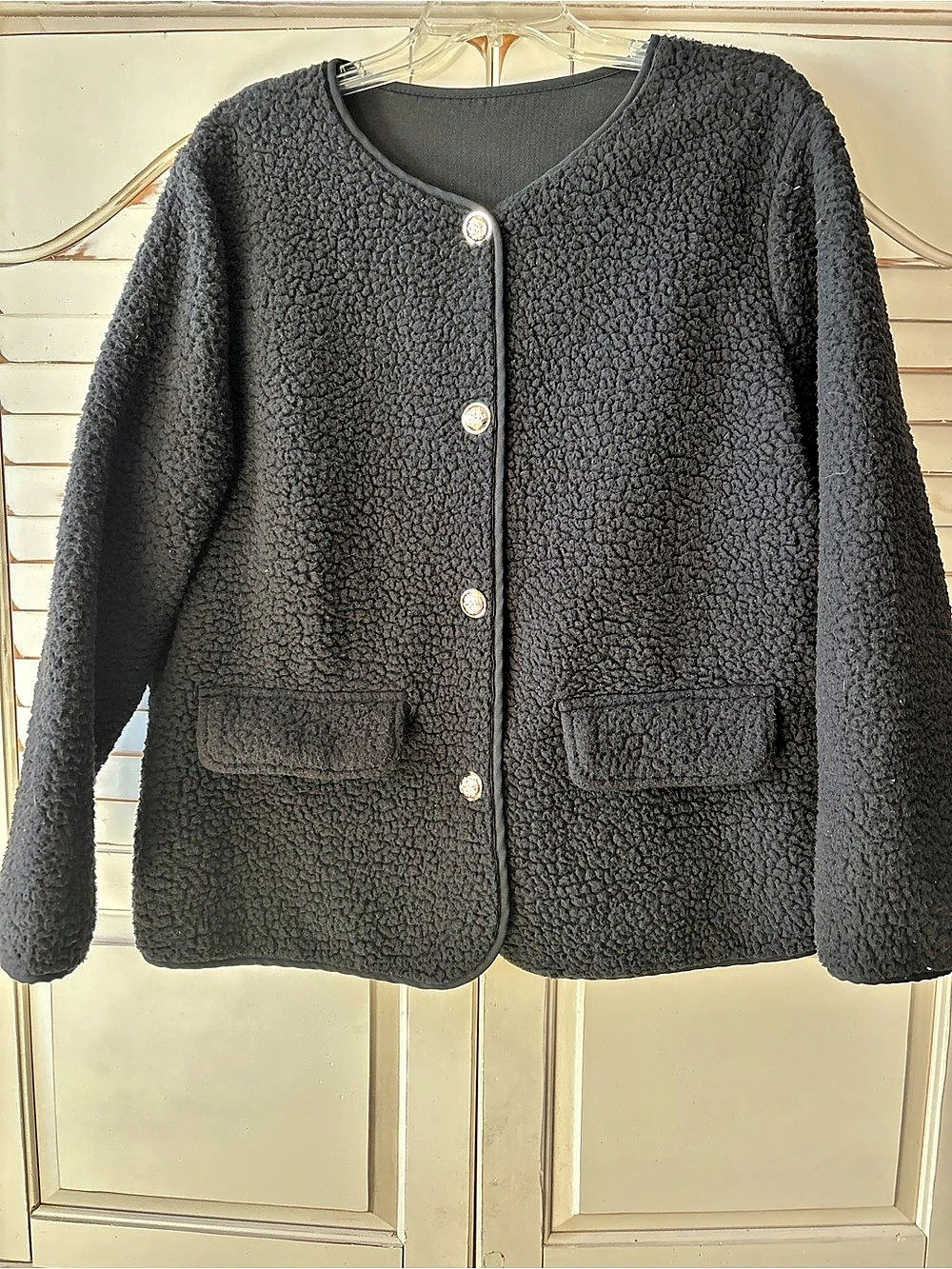 Black Teddy Jacket Size XL